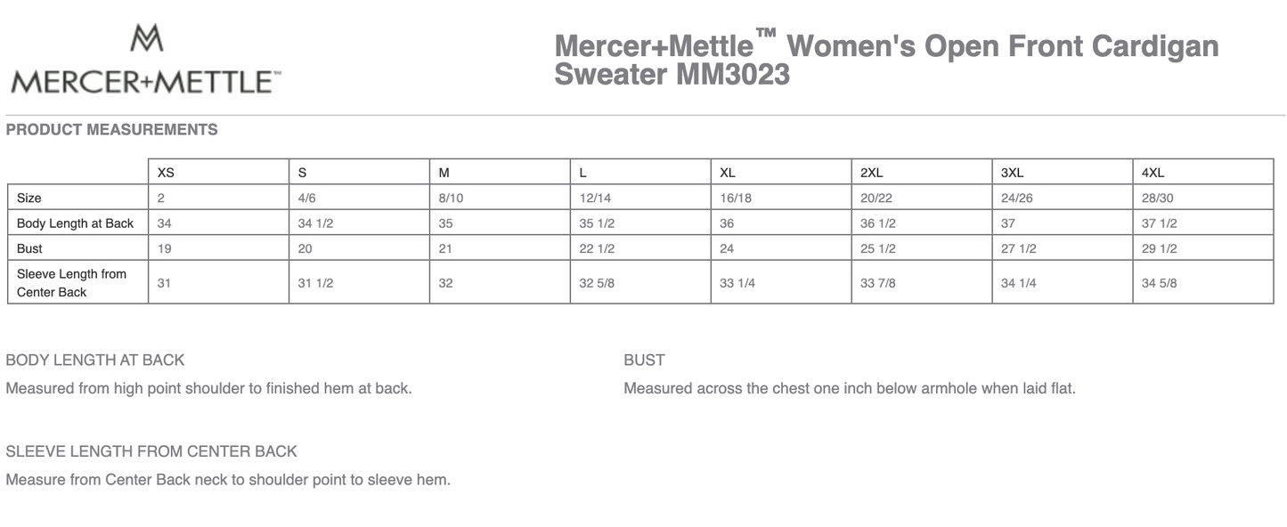 Ladies Mercer + Mettle Cardigan